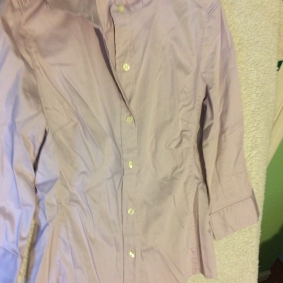 Banana republic fitted lavender 3/4 slv blouse szS - Picture 3 of 6